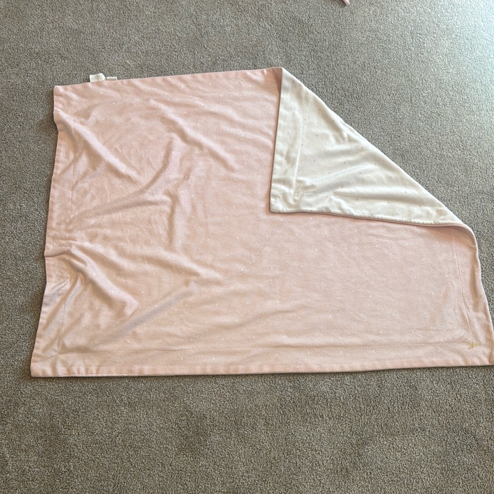 Lila & Jack Pink Baby Blanket soft polkadot, white, and pink